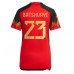 Belgien Michy Batshuayi #23 Replika Hemma matchkläder Dam VM 2022 Korta ärmar